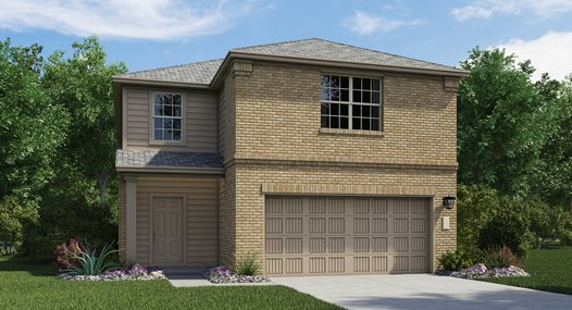 New home in Lago Vista with two-car garage.
