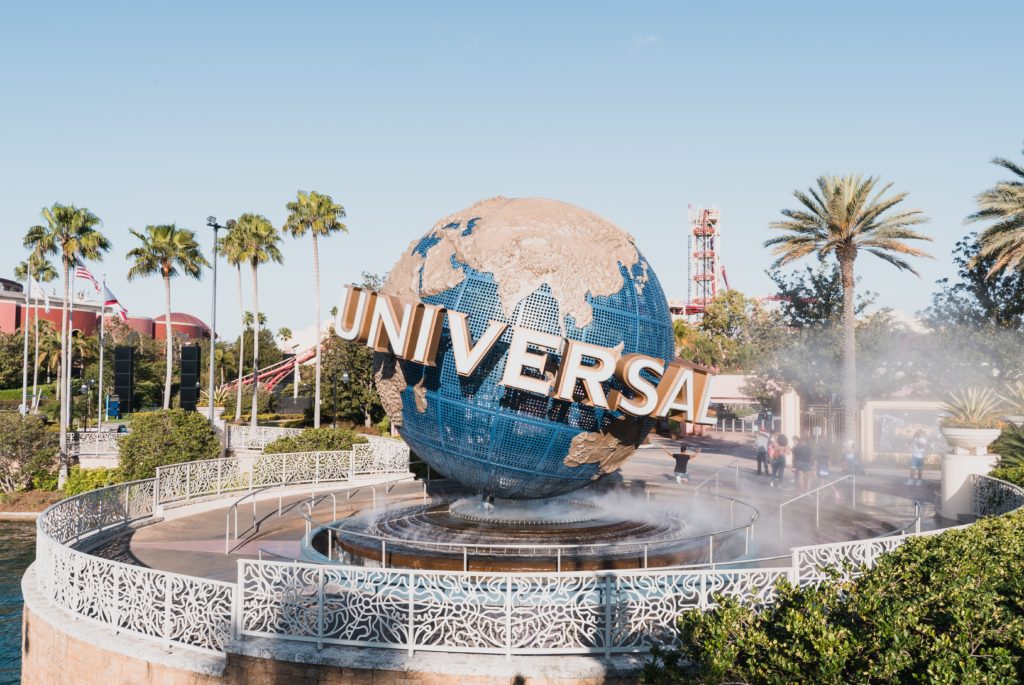 Universal globe in downtown Orlando.