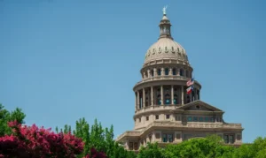 Exterior shot of the dome of the Texas State Capitol