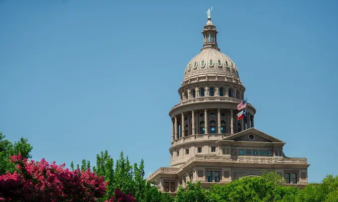 Exterior shot of the dome of the Texas State Capitol